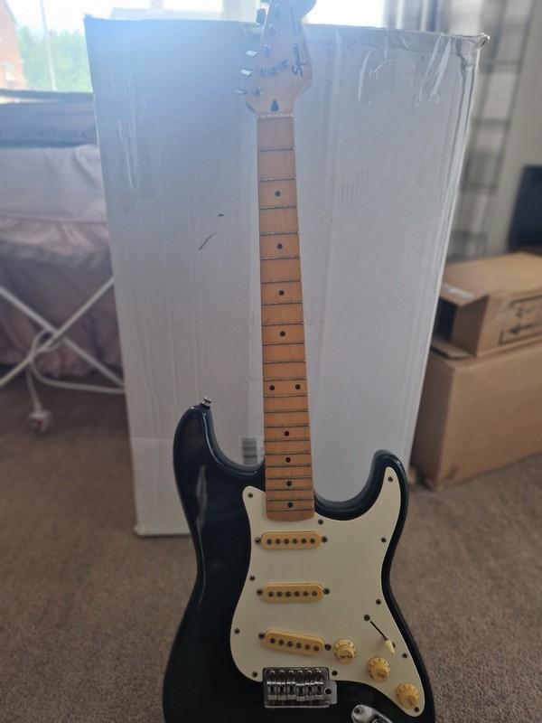 Squier Stratocaster CN5 1995/96 Black Maple Neck Electric Guitar