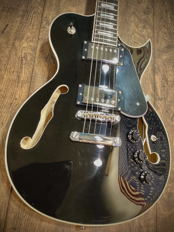 Dean Shire Semihollowbody Piezo Black : Used Electric Guitar