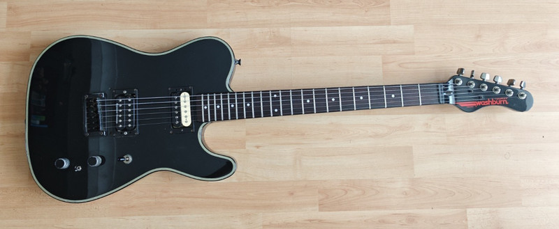 Vintage 1985 Washburn Tour 24 Chicago Series MIJ Black-Upgraded Seymour Duncan
