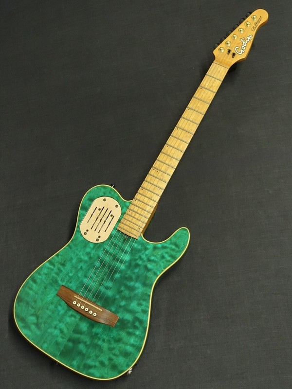 Godin Acousticaster 6 Green “Figured Maple Body” [1995] USED