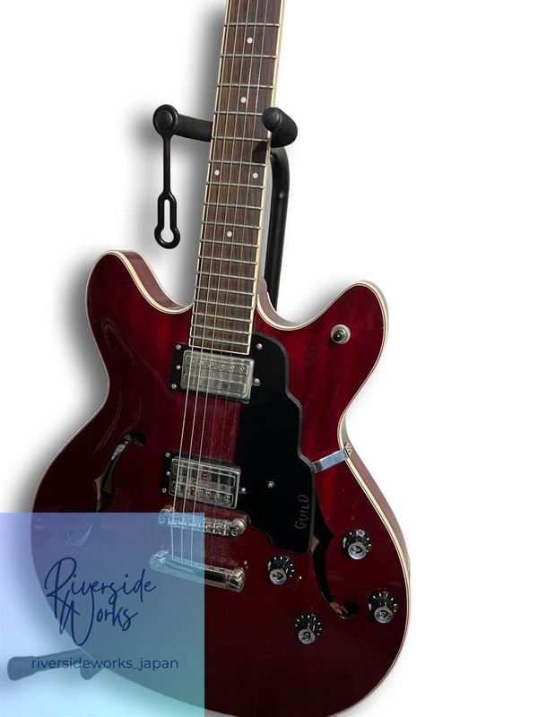 GUILD Semi-Hollow Body Electric Guitar Cherry Red