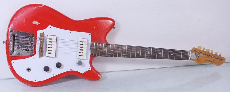 Vintage 1960s Selmer Futurama II Electric Guitar Hagstrom Sweden in Red