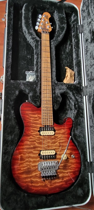 Ernie Ball Music Man Axis Roasted Amber Quilt 2021 with OHSC