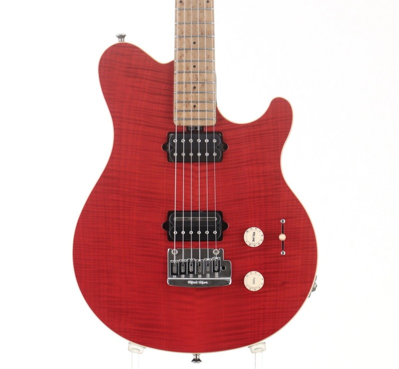 MUSIC MAN Axis Super Sport HH Tremolo Translucent Red MOD Used Electric Guitar