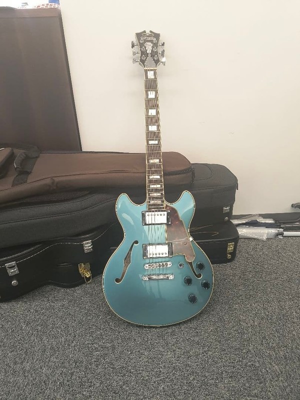 D’Angelico Premier Mini DC Ocean Turquoise Guitar