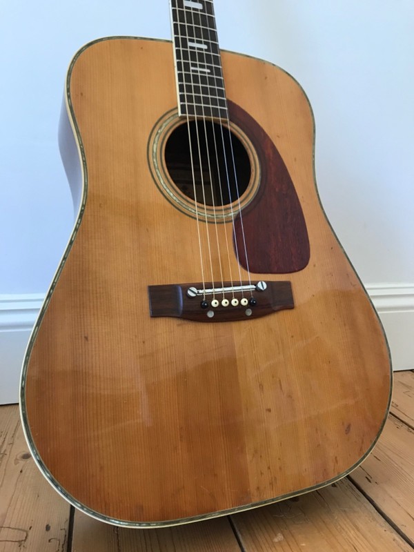 Vintage Takeharu WR-250 Folk Acoustic Guitar Rare High Quality