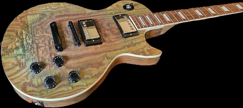 LP Style Electric Guitar: Unfinished Project (Zombie Finish)