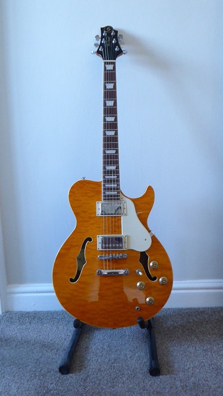 Samick Greg Bennett Royale RL-3 Semi Hollow Electric Guitar Quilted Maple top