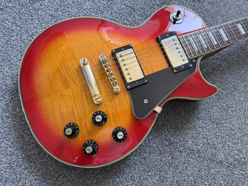 2003 Epiphone Les Paul Custom cherry sunburst electric guitar MIK Korea Unsung