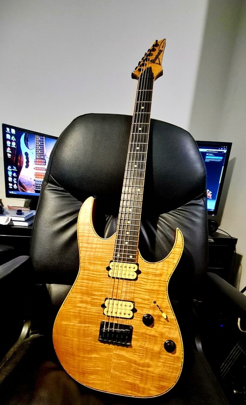 2019 Ibanez RGEW521FM Flamed Maple, Roasted Maple, Ebony & DiMarzio Pickups