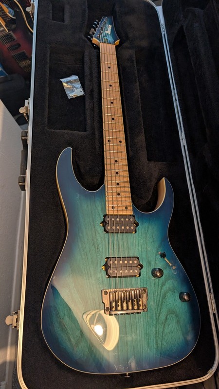 Ibanez RG652AHMFX RG Prestige Electric Guitar Nebula Green Burst