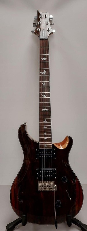 PRS SE Custom 24 Exotic Striped Ebony Electric Guitar-c049300174990 alk